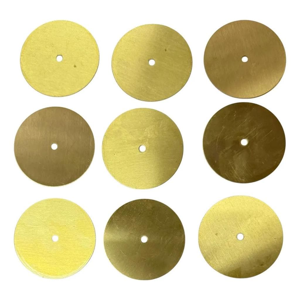 Kit 9 Abafadores De Platinelas Para Pandeiro 53mm Em Latao