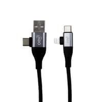Cabo De Dados e Carga 4 Em 1 Usb Tipo C e Lightning OEX Nylon Trancado