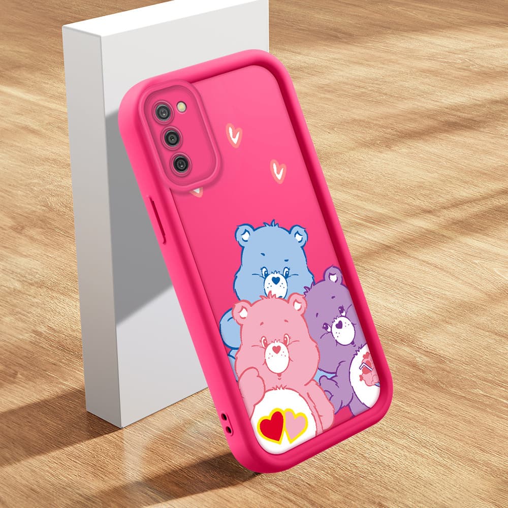 Capinha De Macia Silicone Capa Para Samsung Galaxy A03S A02S Capas Fofo Rosa Case Capinhas TY 2292