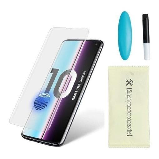 Película Vidro Cola Líquida Luz Uv Para Galaxy S10+ S10 Plus