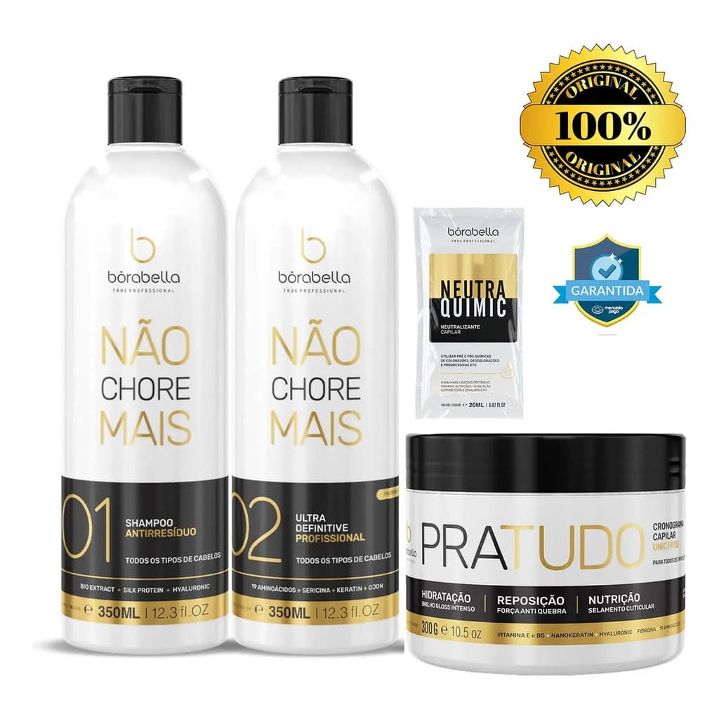 Borabella Kit Escova Progressiva & Máscara Pra Tudo 300g