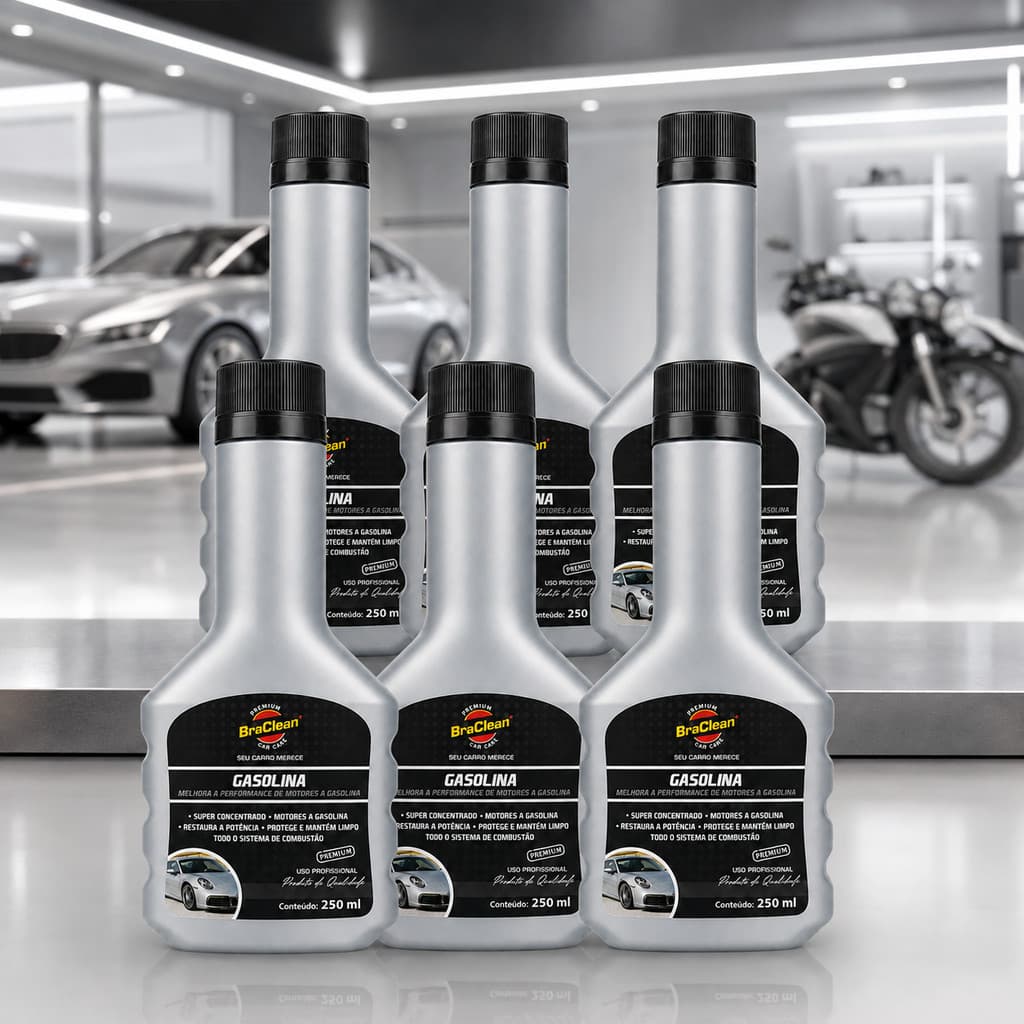Aditivo Gasolina BraClean 250ml Kit 6 Unidades Para Kwid Uso Veicular Via Tanque Uso Automotivo