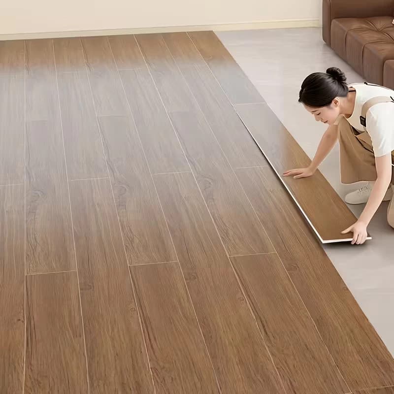 Kit com 12 Placas Piso composto autoadesivo com textura de madeira 91.5x15.2cm Vendido(s) - 1016（12pcs）