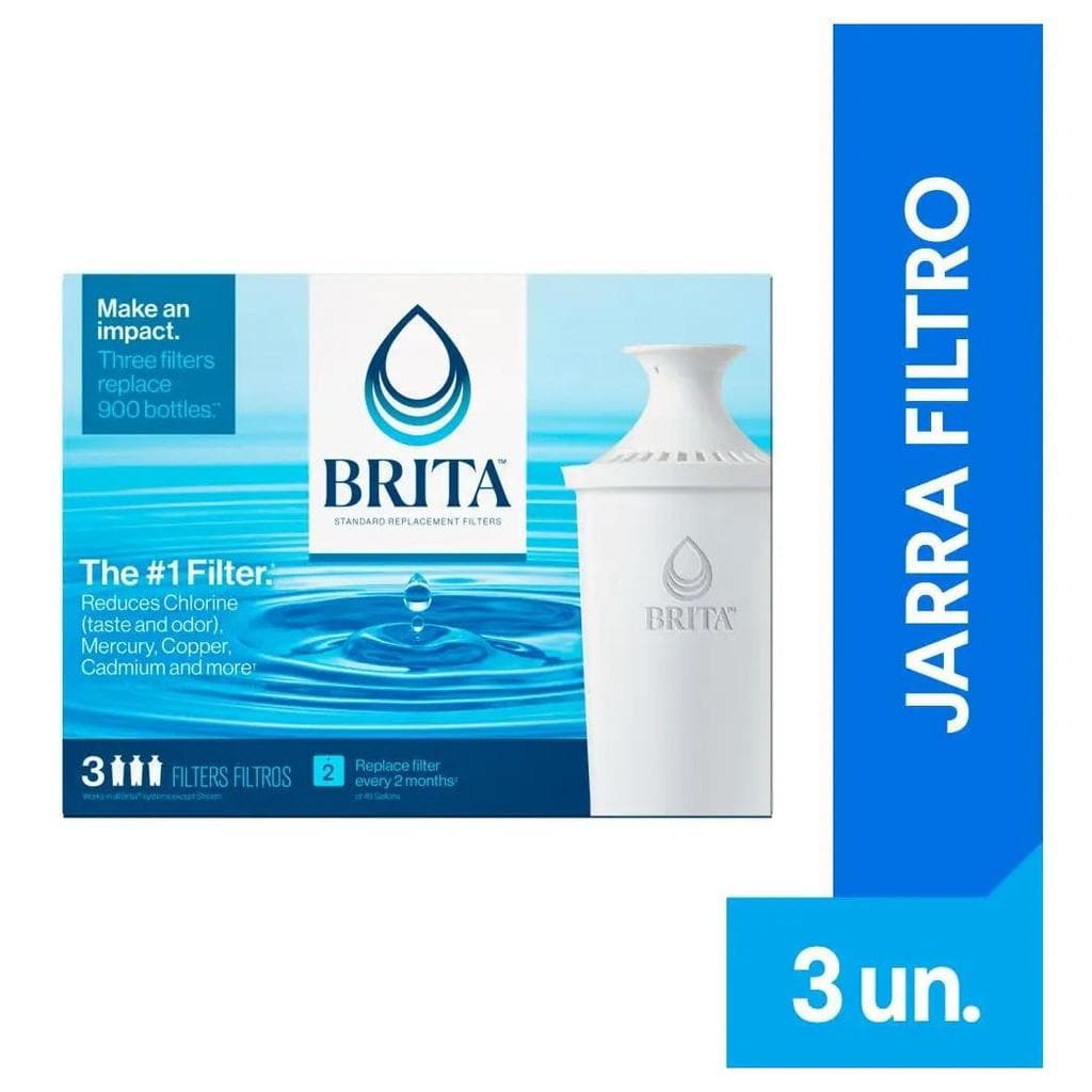 Kit 3x Filtro De Agua Brita Importado Original Purificador