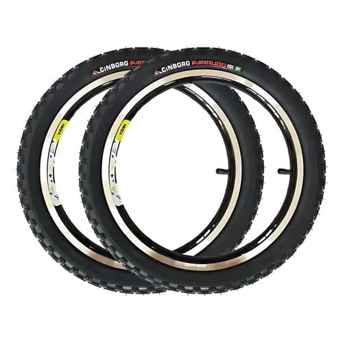 Par Pneus Aro 16 X 1.75 Para Bicicleta Infantil Sem Câmara Preto