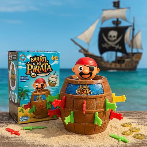 Jogo Pula Pirata com Espadas Brinquedo Infantil