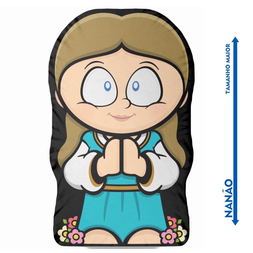 Nanão Boneco Almofada Santa Solange Santinhoz - Almofada Decorativa - Antialérgica - 36cm
