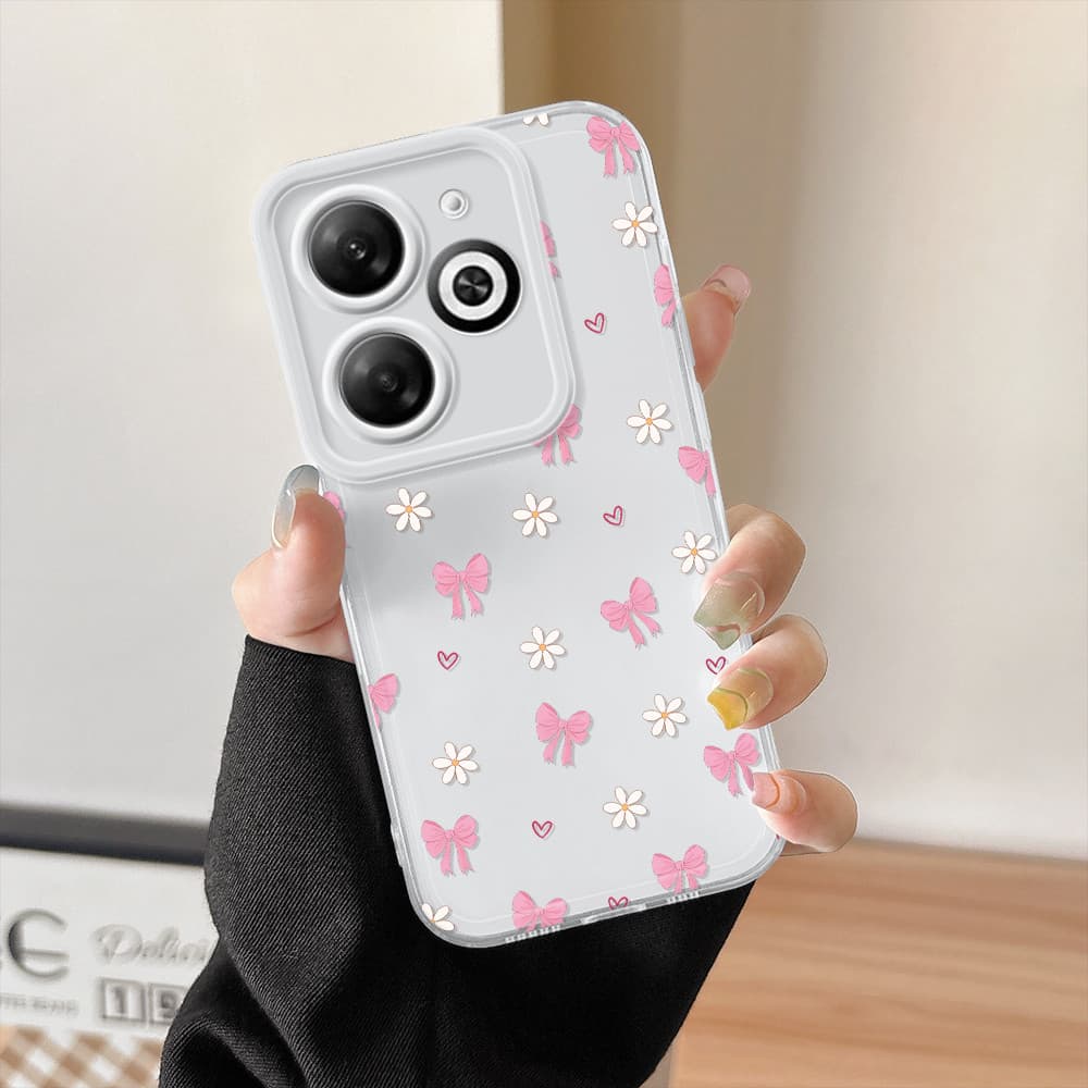 Capinha Laço Para Infinix Smart 8 Pro HD Plus Hot 40i Capa De Celular Macio Simples Transparente Case 0392 TSY