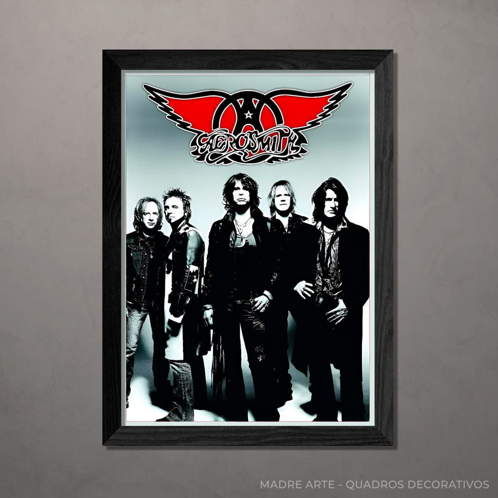 Quadro Decorativo Aerosmith Mod2 A4 Com Vidro