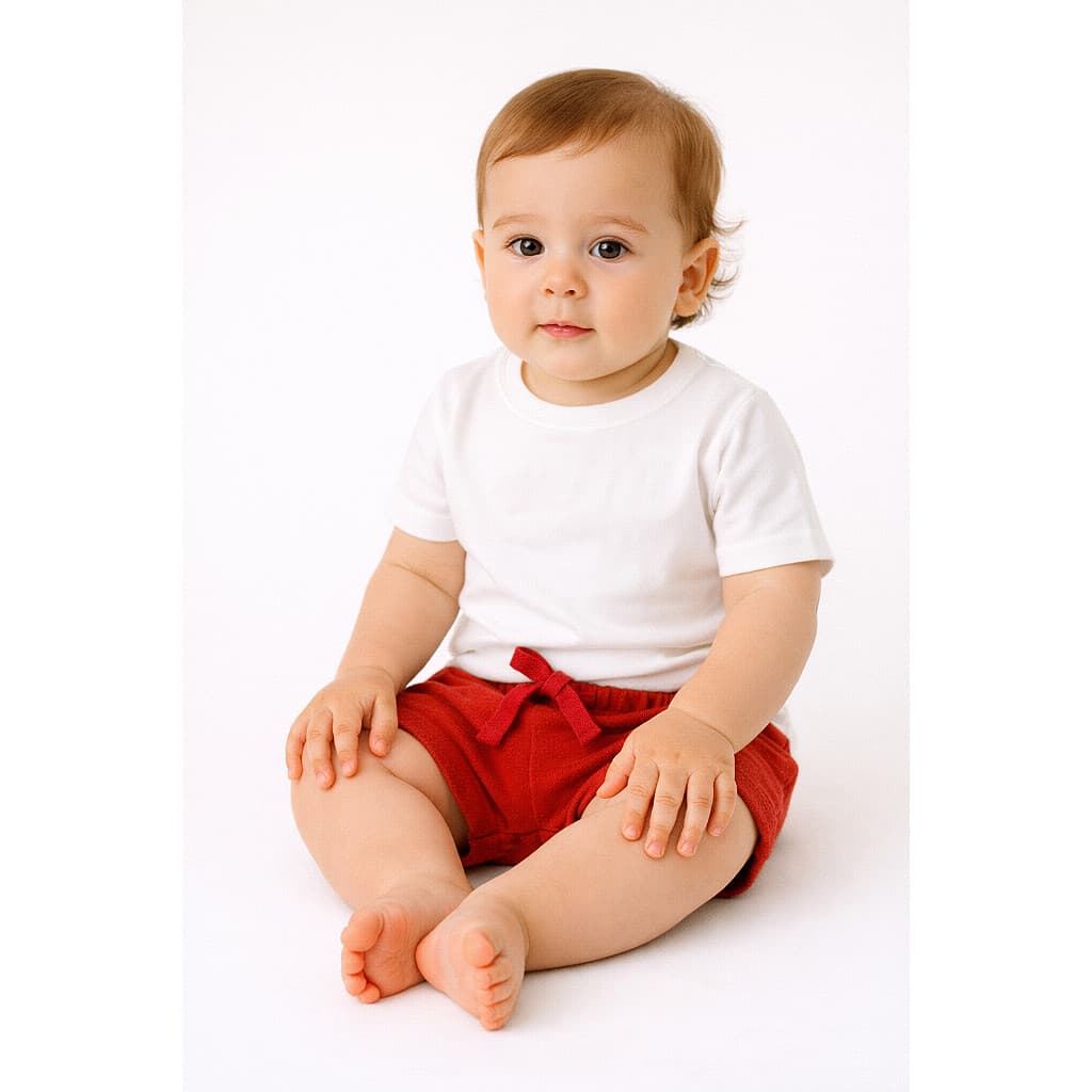 Bermuda de Bebê Unissex (6-9m) Short Infantil Menino