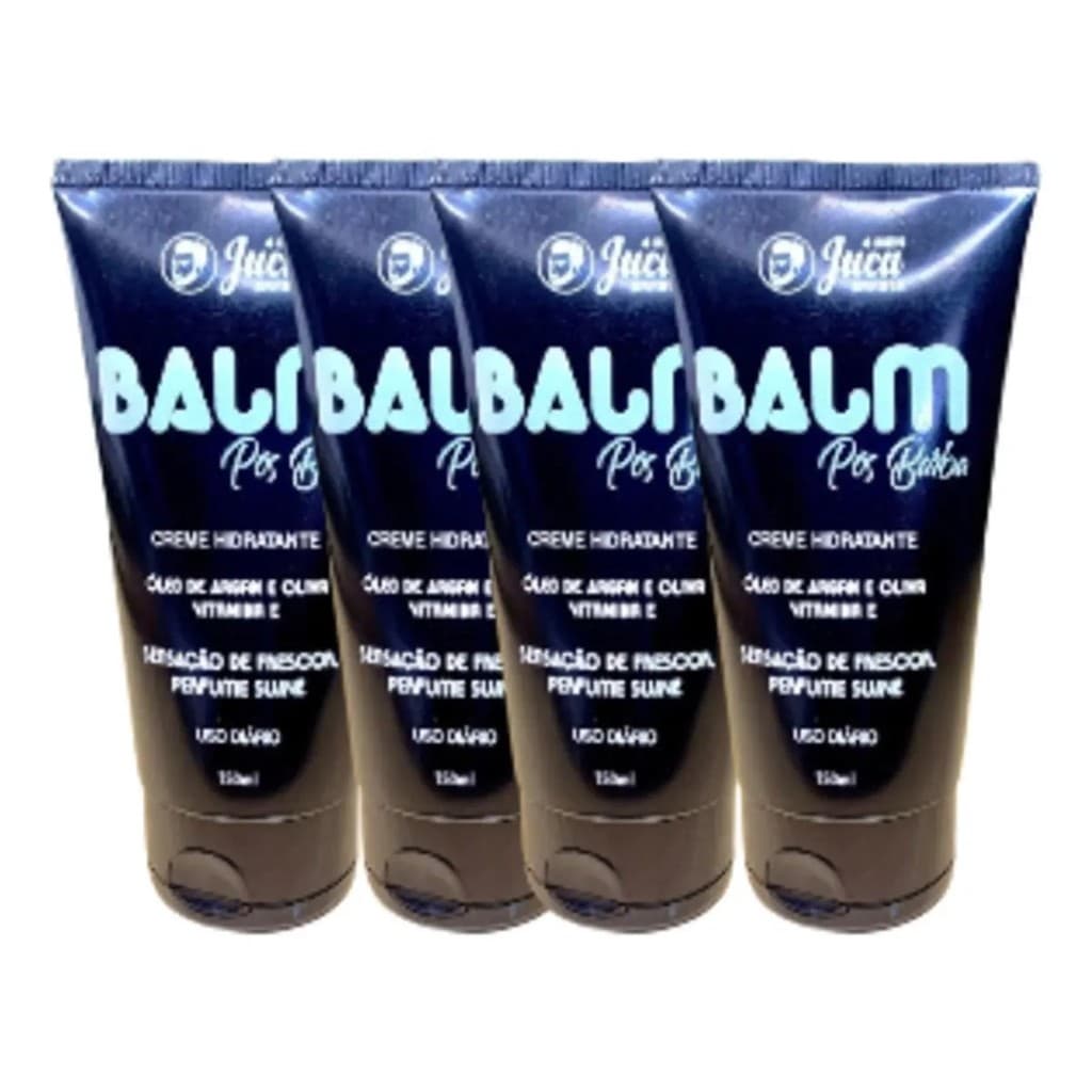 Kit 4 Balm Pós-barba 150g Juca 4barber Hidrata Pele E Barba