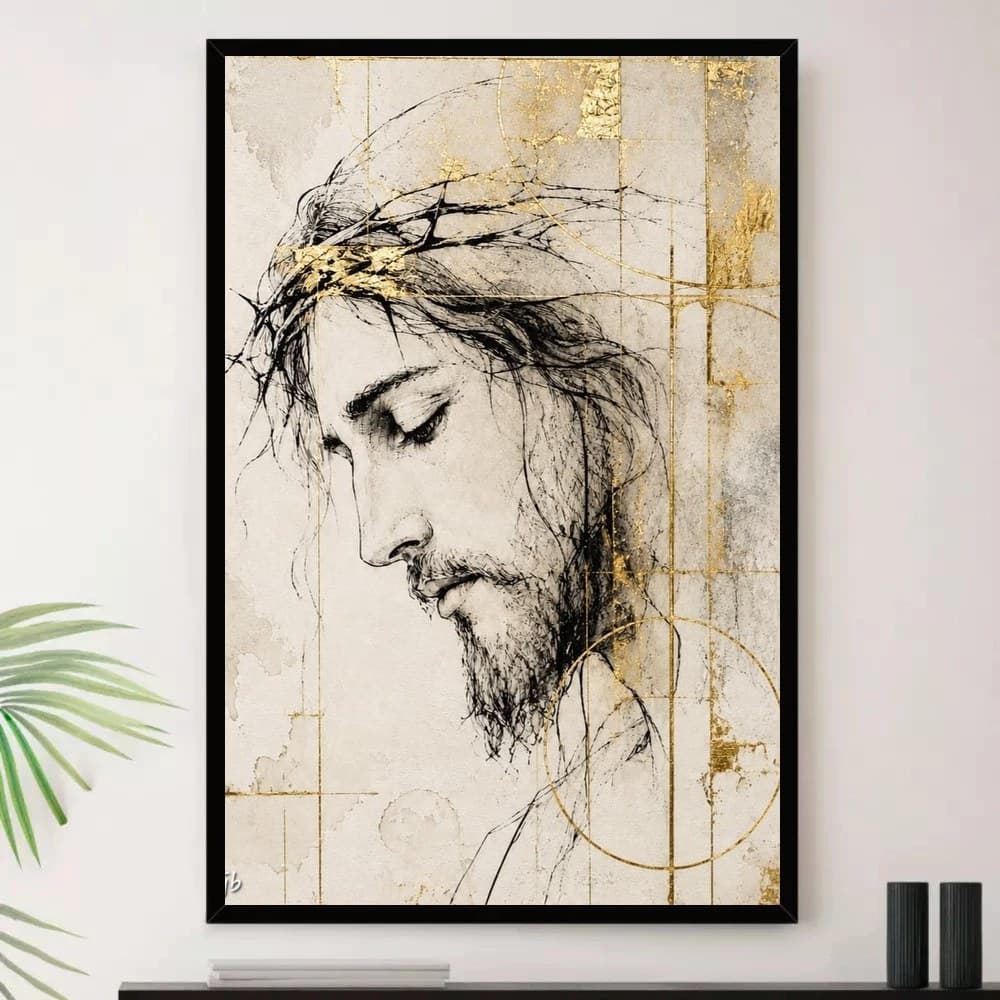 Quadro Placa Decorativa Arte Moderna Contemporânea Detalhes Autorais em Creme e Branco