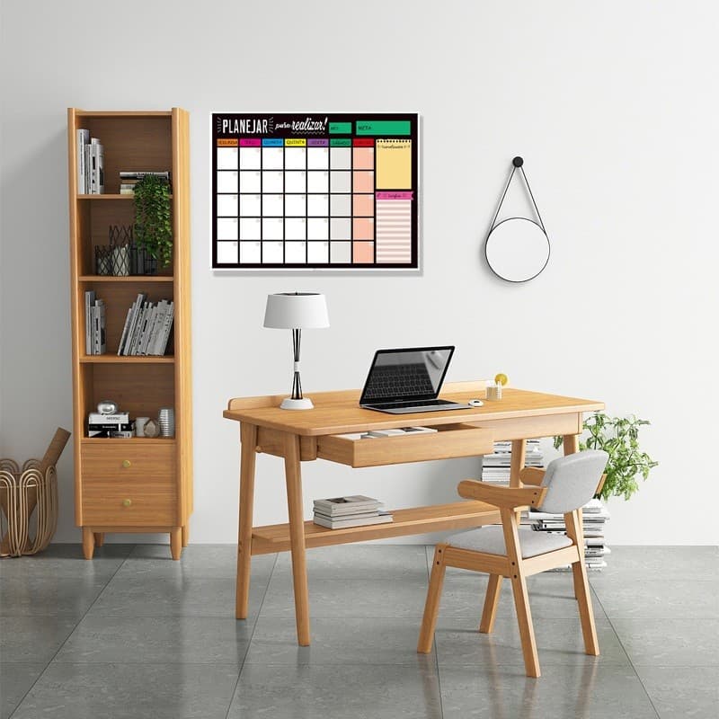 Quadro Planner Lousa de Anotações 40x60cm Planejamento Semanal Colorido + 6 imas e 2 Canetas com Apagador  60×40
