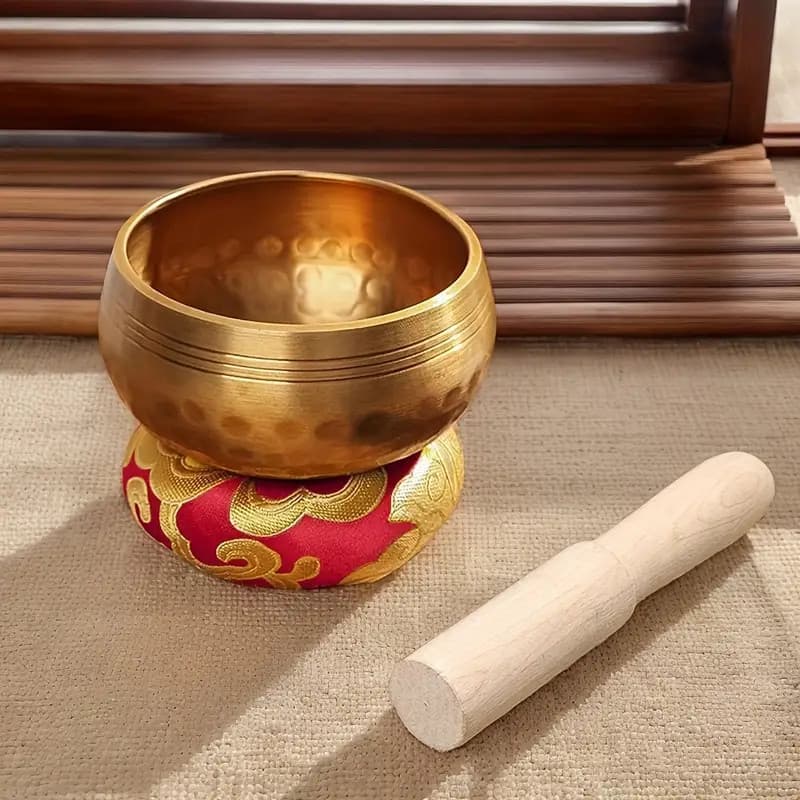Conjunto de tigelas de cobre cantantes feitas à mão, douradas Vendido(s) - Variação: