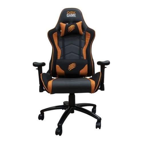 Cadeira Gamer Oex GC400 Preta E Laranja Reclinavel 150 Graus Ergonomica Suporta Ate 150kg