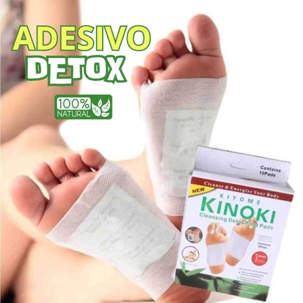 Kit 10 Adesivos Detox Para Pés Eliminador de Odor Impurezas Toxinas 100% Natural Original