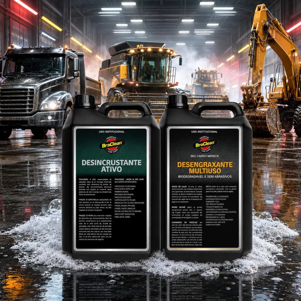 Kit BraClean 10L Caminhão Ônibus Carreta Lavagem Automotiva Geral E Oficina E Frota Veicular