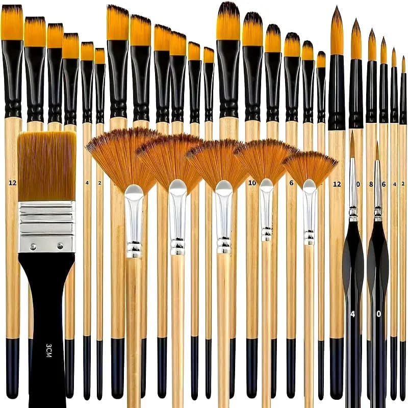 32 Conjunto de Pincéis, Série Artist, Cerdas de Nylon com cupom 5.03mil+ Vendido(s) - Variação: