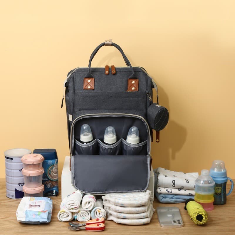 Bolsa Portátil Para Mamãe Mochila Leve Multifuncional Grande Capacidade Bolsa De Maternidade Para Mamãe no Pix - Azul