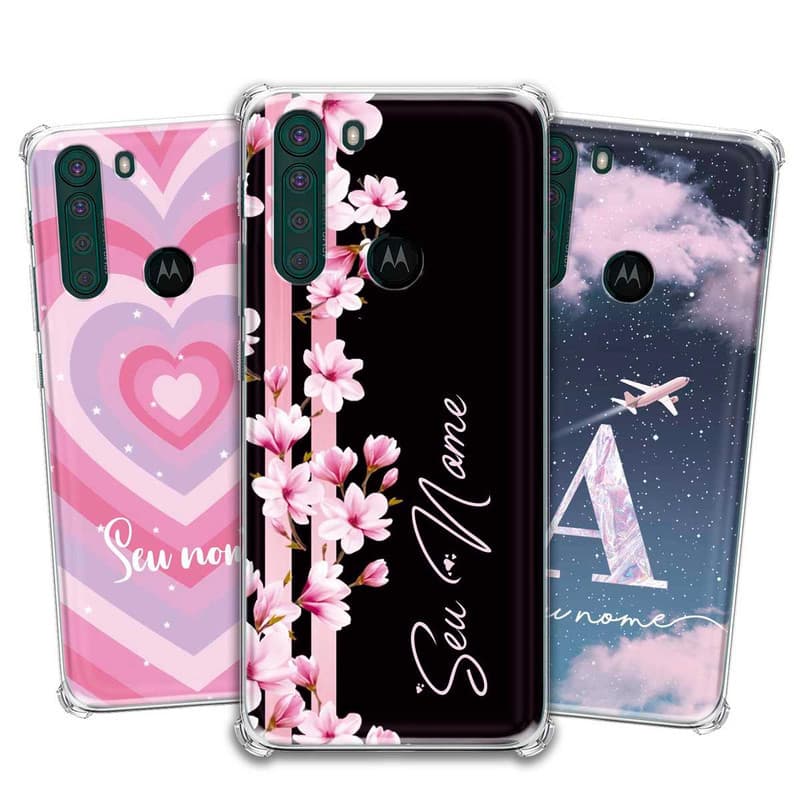 Capa Capinha - Motorola Moto One Fusion - Personalizada Nome Inicial Full Color Exclusiva Presente Criativo