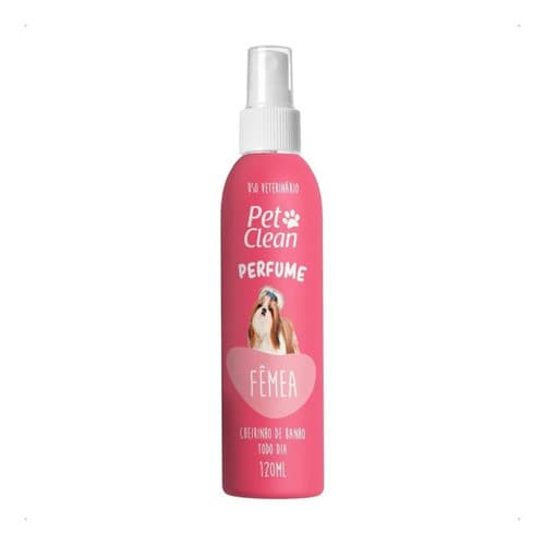Perfume Pet Clean Fêmeas 120ml Para Cães Gatos Colônia Suave