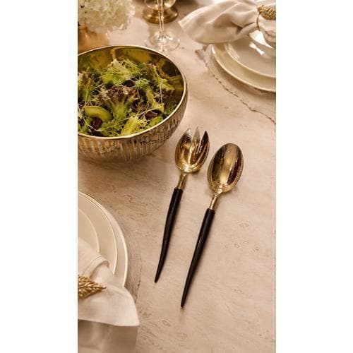 Kit 2 Talheres Salada 2pç Inox Luxo 26cmX8CM CABO EM CHIFRE ecologico.