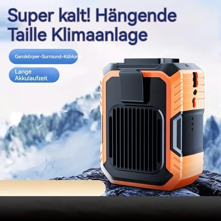 Mini Ventilador de Cintura com Carregamento USB, 3 Velocidade Air Cooler, Pendurado, Pescoço Arrefecimento, Lâmpada Vend