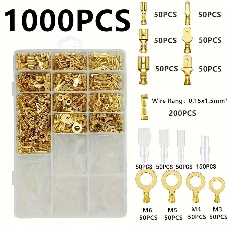 1000pcs Conector Emenda Fio Macho Fêmea 2.8/4.8/6.3mm Vendido(s) - 1000pcs