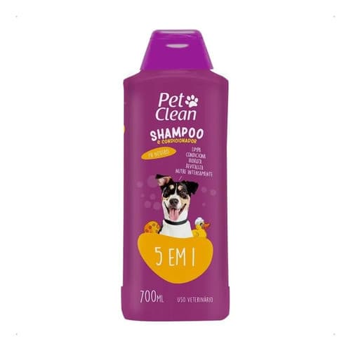 Pet Clean Shampoo 5x1 700ml Condicionador Pet Cachorro Gato