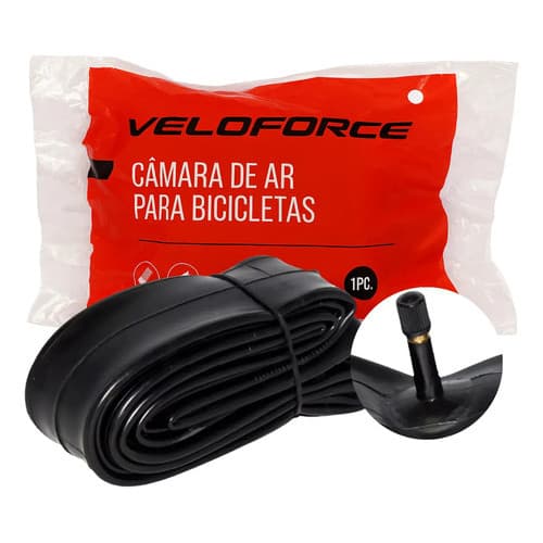 Camara De Ar Aro 20 Veloforce Para Bike Bmx Bico Grosso Schrader Preto
