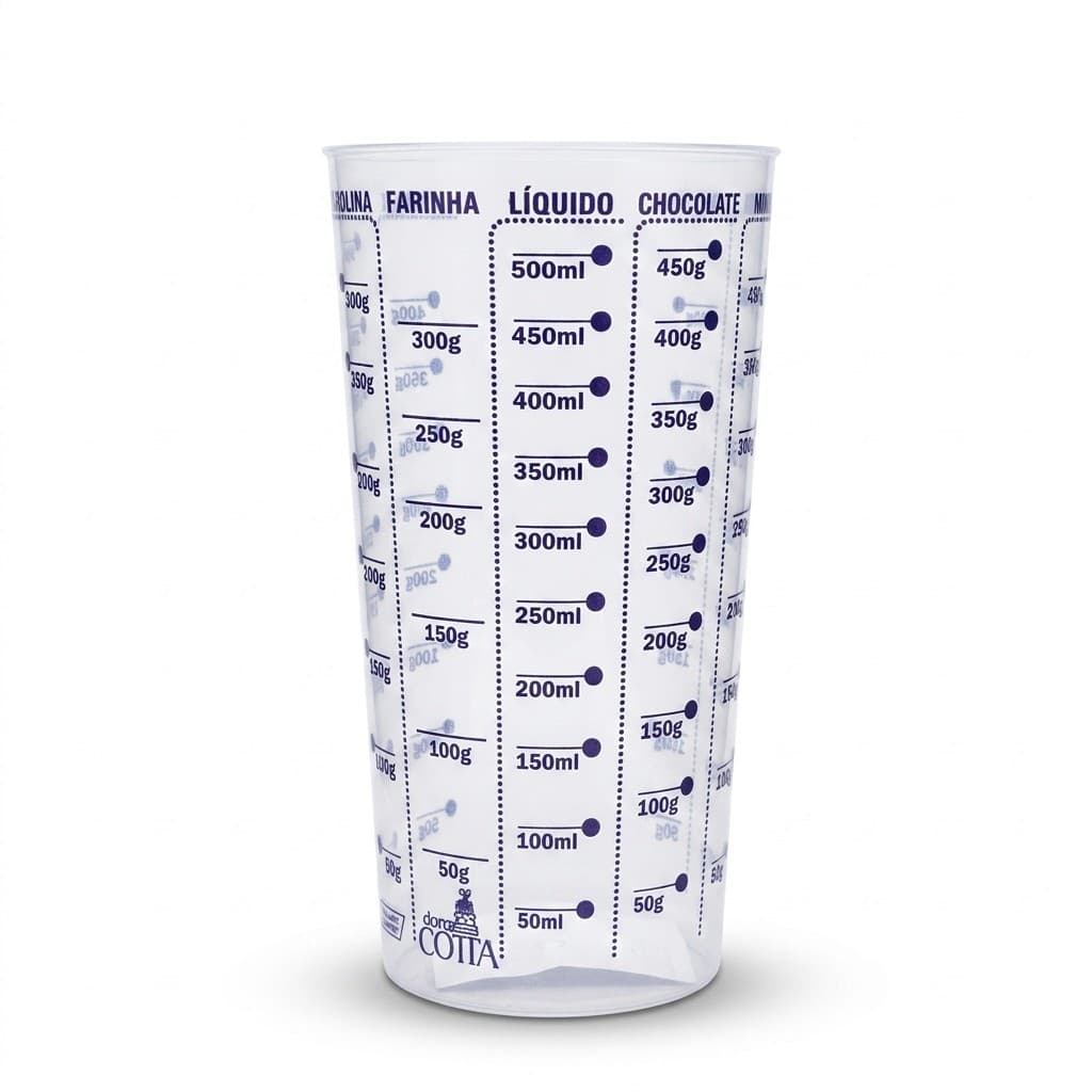 Dosador Multiuso 570ml Plastico Transparente Copo Medidor Dosador