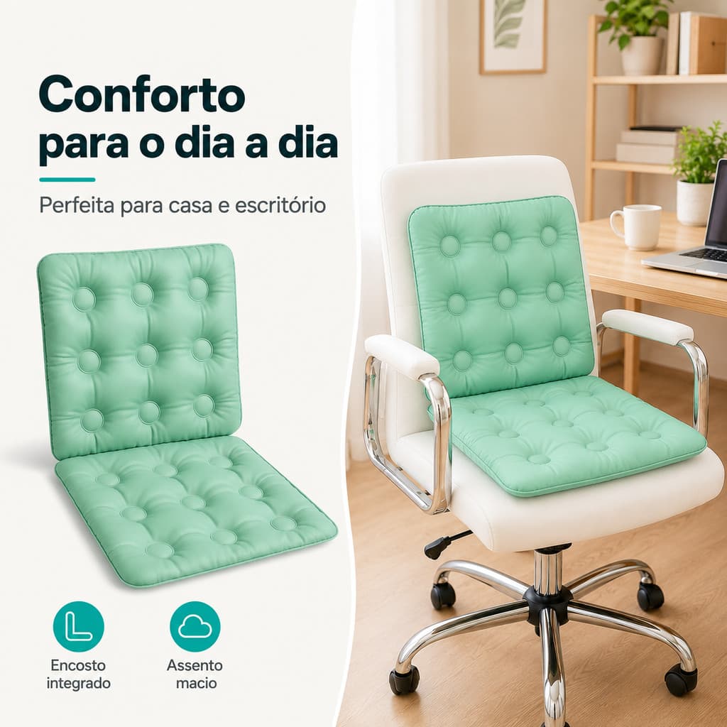 Almofada Ortopédica Inflável Água e Ar para Conforto Lombar