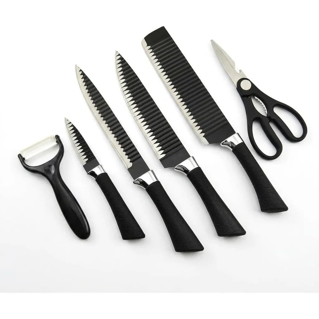 Conjunto De Facas 6 Peças Ken Home Best Chef Com Tesoura 6 Peças