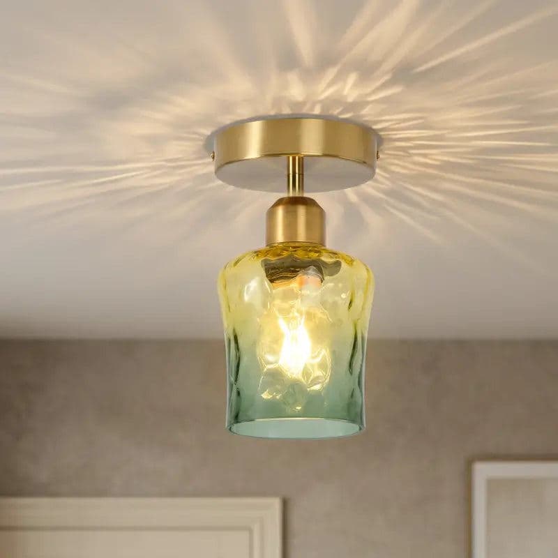 Luminária de Teto Nórdica em Vidro Retrô