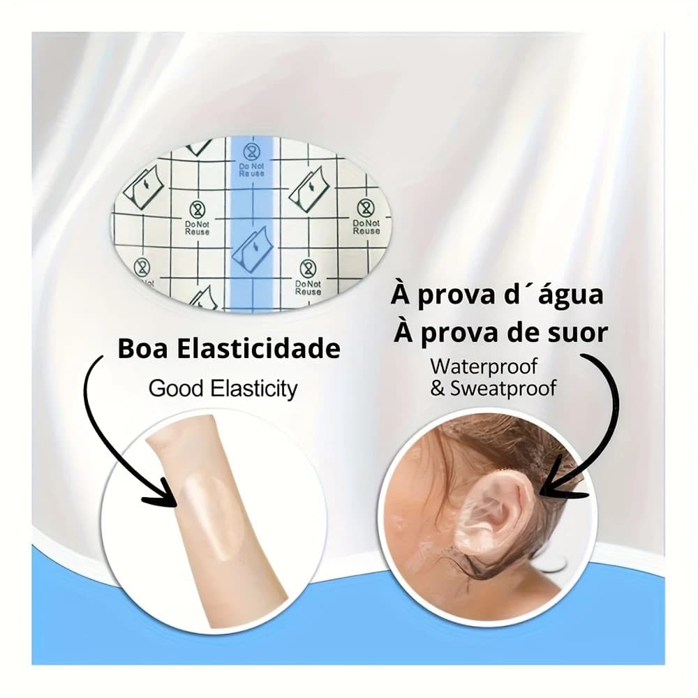 Adesivo Impermeável Orelha Banho Natação Infantil/adulto Alta qualidade mil+ Vendido(s) - Infantil-P,100pcs