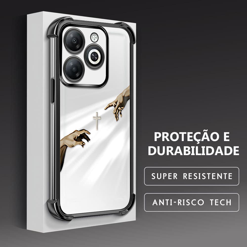 Capinha Anti-Queda Transparente Para Infinix Smart 8 Pro HD Plus Hot 40i Tecno Spark 20 20C Pop 8 Go 2024 Capa FS1019