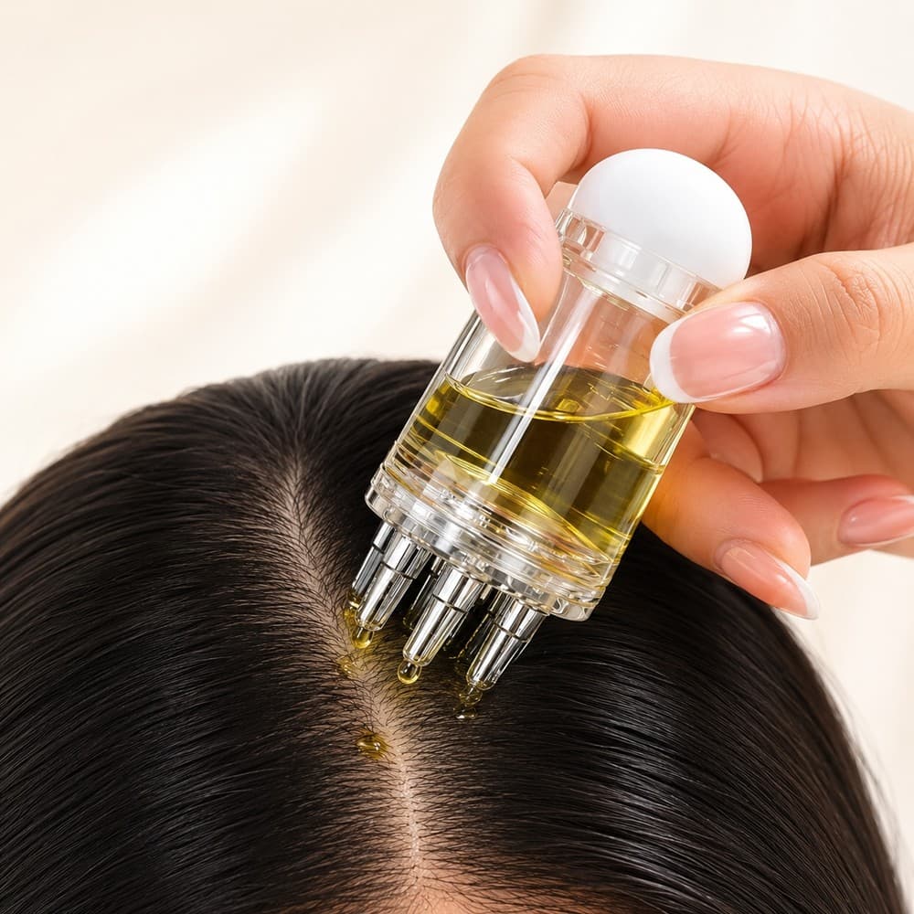 Aplicador De Couro Cabeludo Pente Líquido Massagem Raiz Do Cabelo Medicina Crescimento Mini Portátil