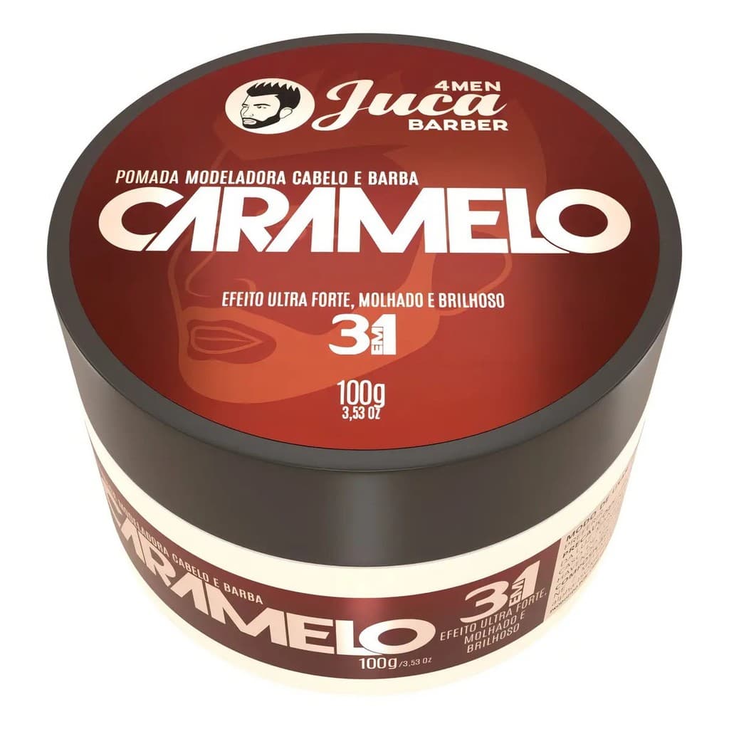 Cera Modeladora Capilar 3em1 Caramelo 100g Juca 4men Barber