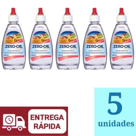 Kit 5 Adoçante Líquido Zero-Cal Sacarina 100ml