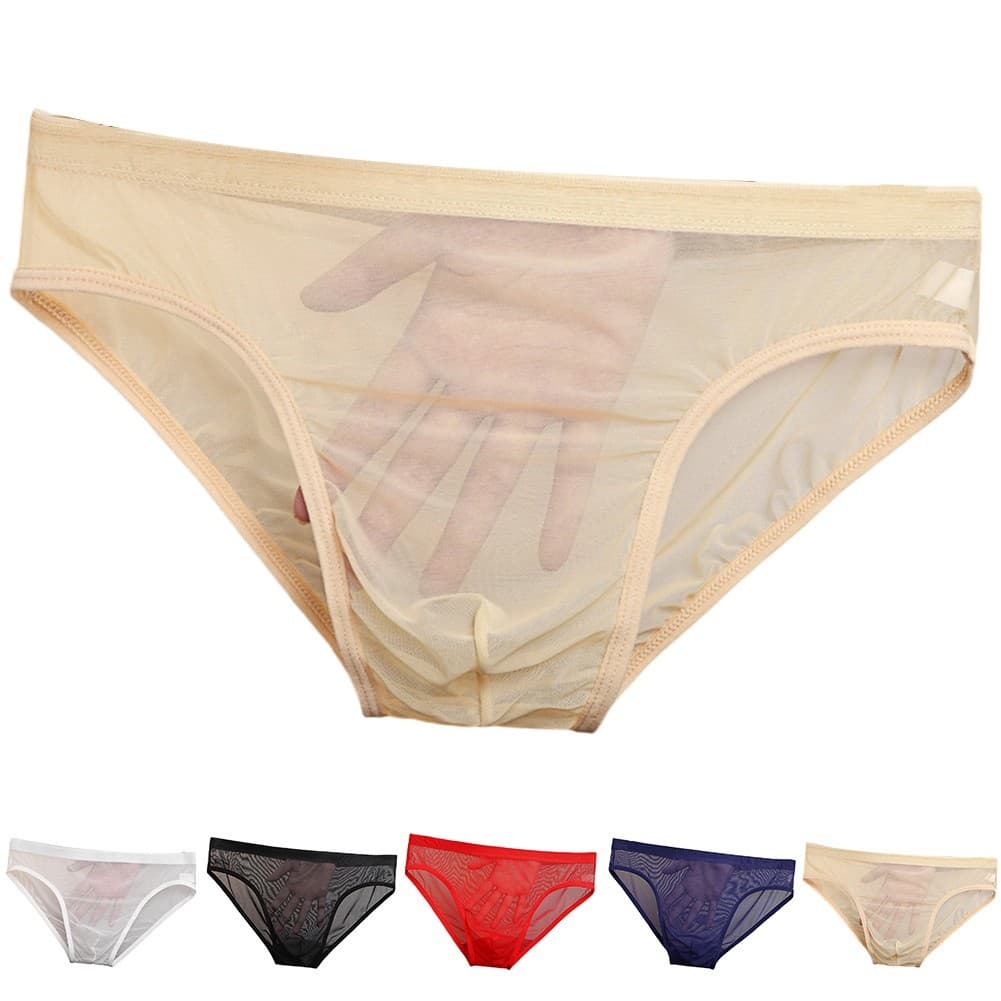 [Promoção FLASH] Cuecas Masculinas Plus Size De Malha Transparente Calcinha Respirável-Estoque Limite