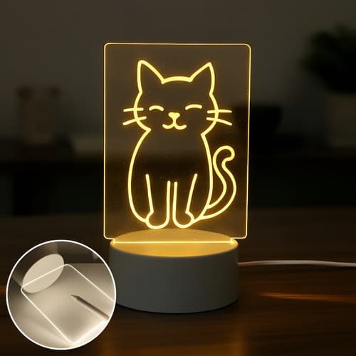 Quadro De Luz Led Para Mensagens Lousa Lúminaria Caneta Neon