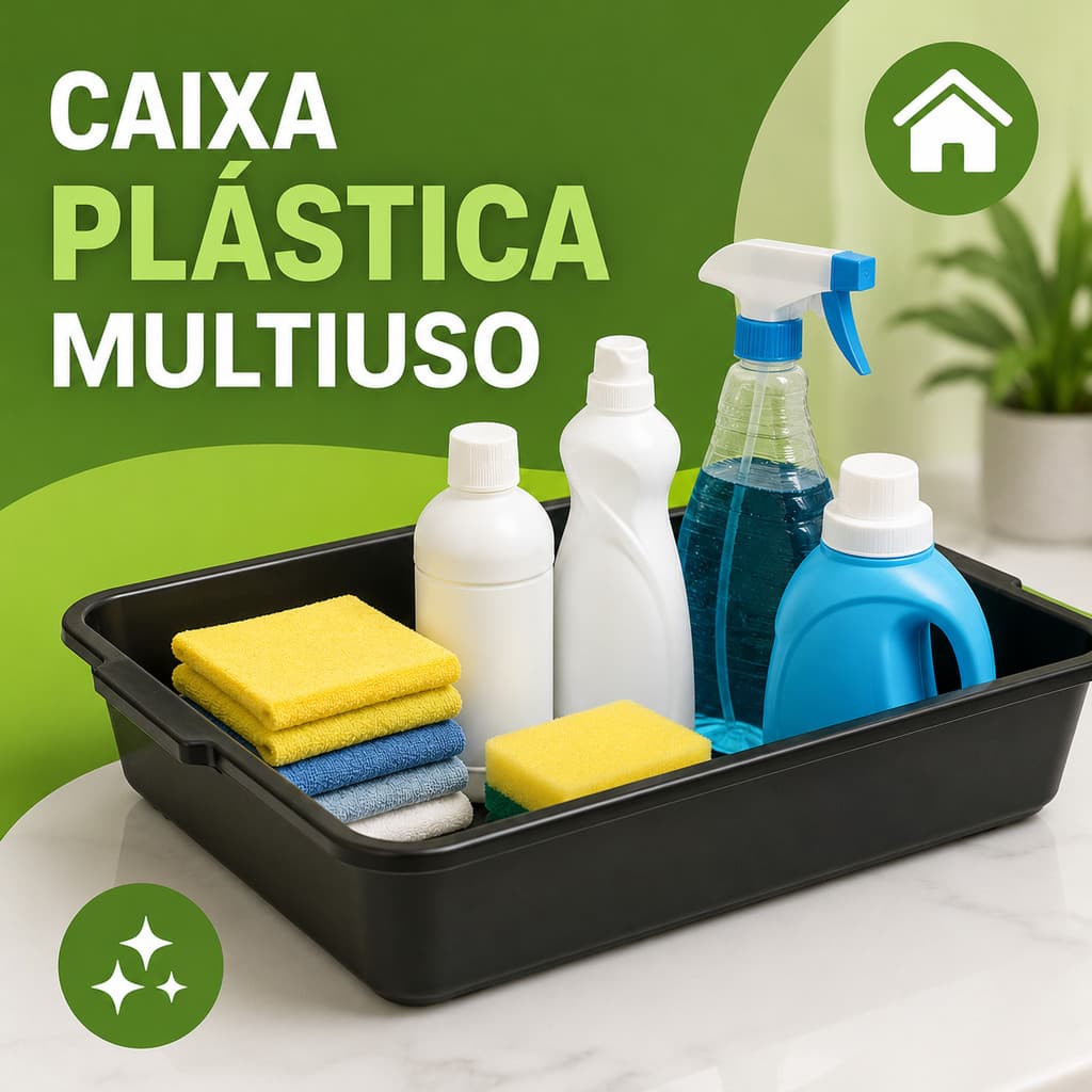 Caixa Organizadora Plástica Multiuso Reforçada - Escolha o Kit