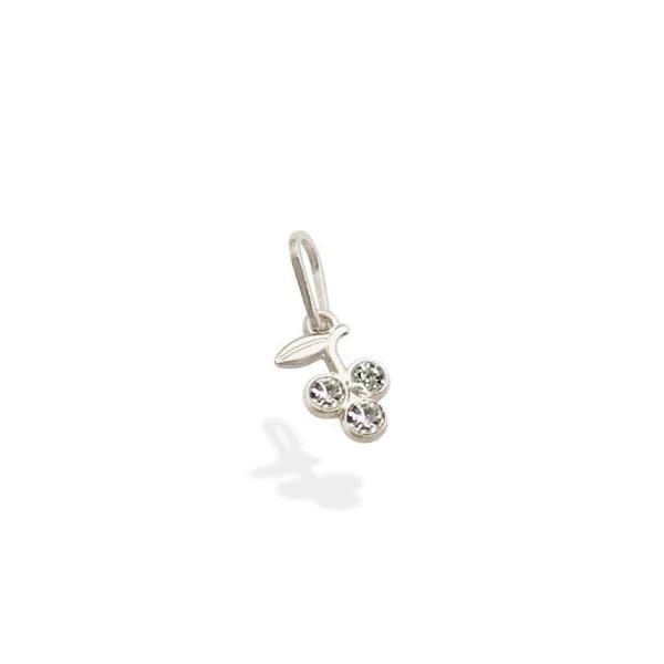 PINGENTE DE PRATA UVA COM PEDRA CRISTAL