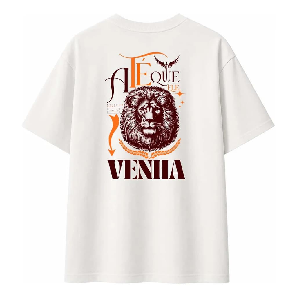 Camiseta Masculina Estampada Fé Shopping Manga Curta Algodão