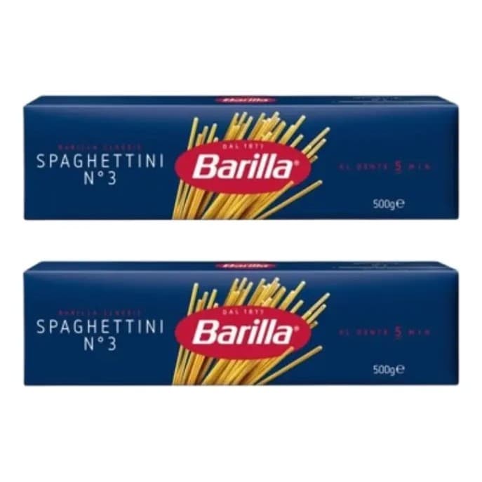 Kit 6 Macarrão Barilla Spaghettini N°3 Grano Duro 500g Kit Com 6 Unidades