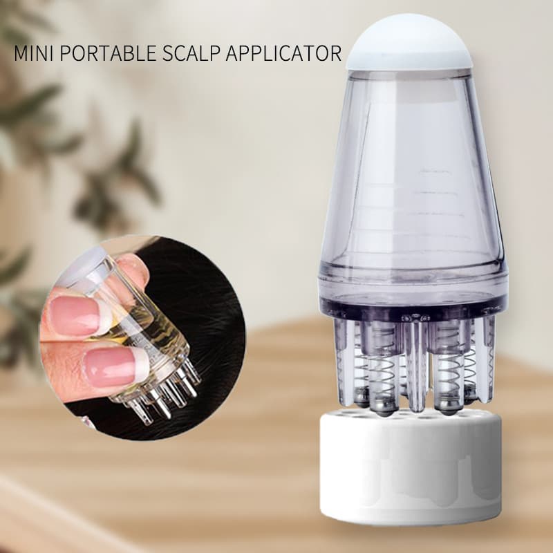 Aplicador de Óleo para Couro Cabeludo Mini, Pente Massageador Capilar, Ideal para Anti-Queda e Crescimento Capilar