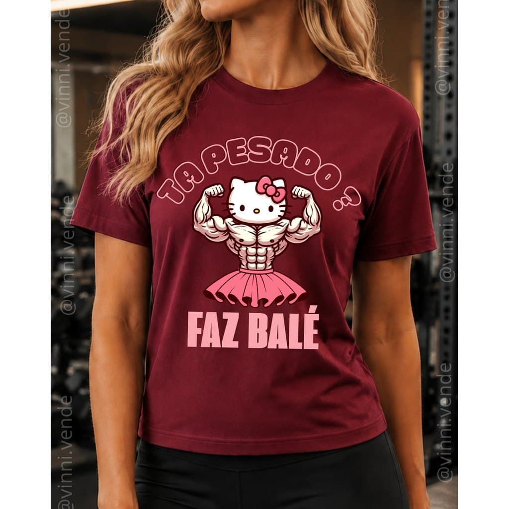 Camiseta Feminina Estampad Algodão camiseta feminina academia gata musculosa frase fitness camiseta de