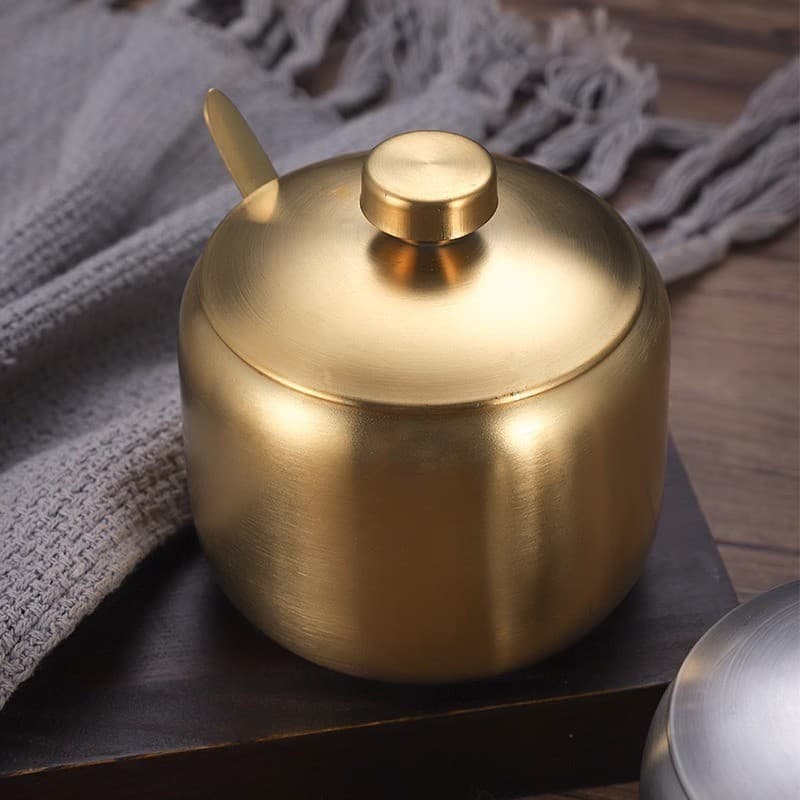 Dourado Pote para especiarias em aço inoxidável 304 mil+ Vendido(s) - Variação: