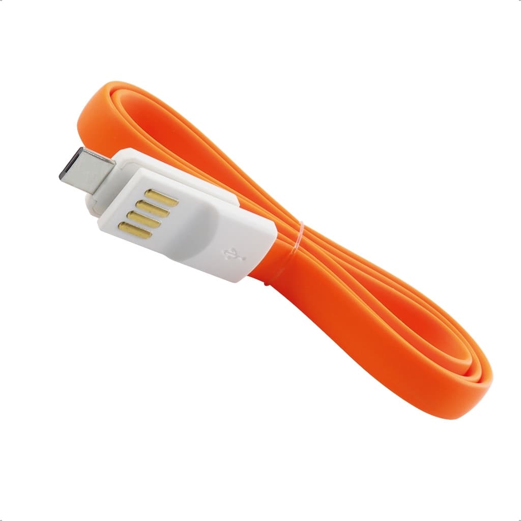 Cabo Carregador Tipo C Oex Cb701 Flat Laranja Turbo 50cm Pro