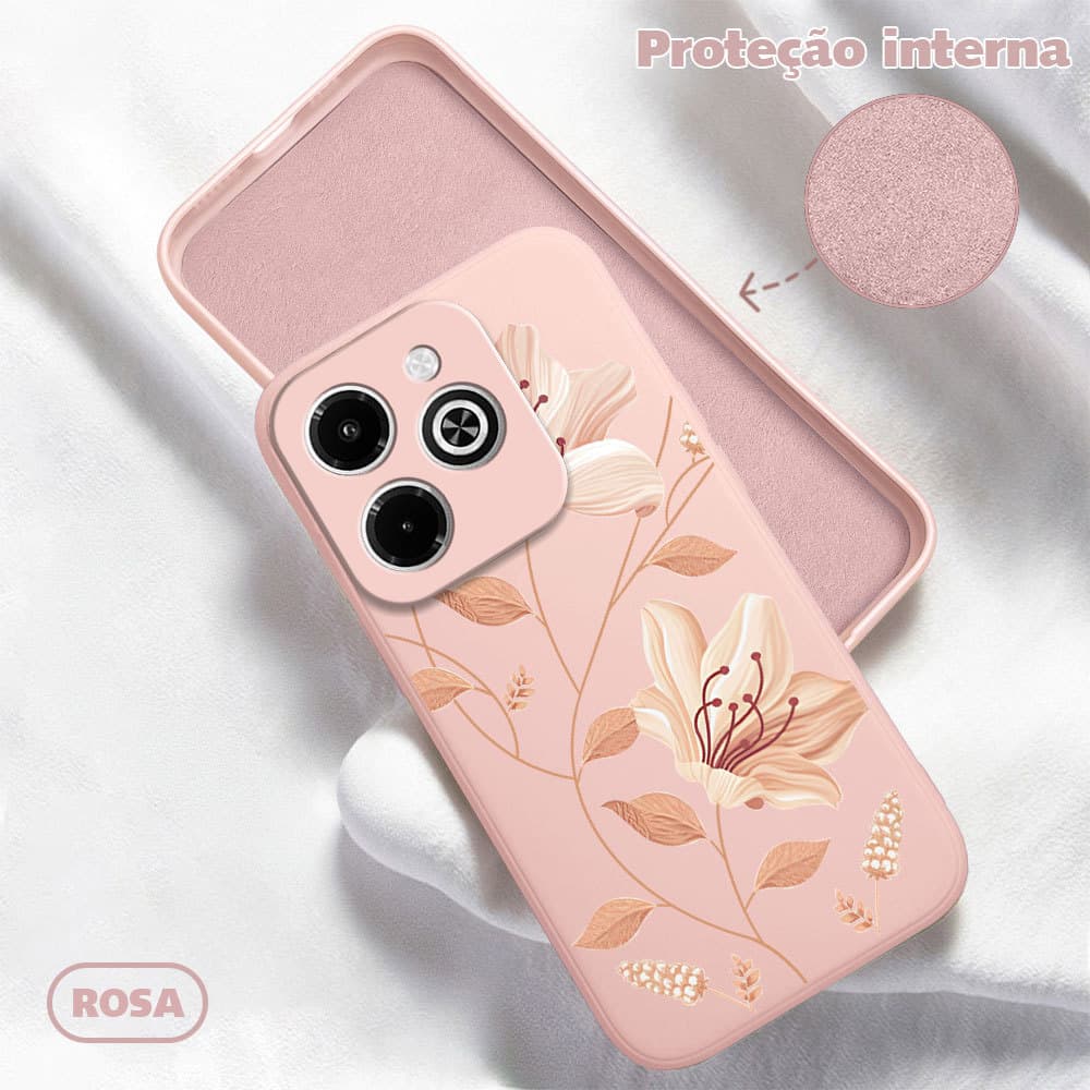 Capinha Capa Silicone Aveludada Para Infinix Smart 8 Pro HD Plus Hot 40i Anti-impacto Macia Case  YT 0290